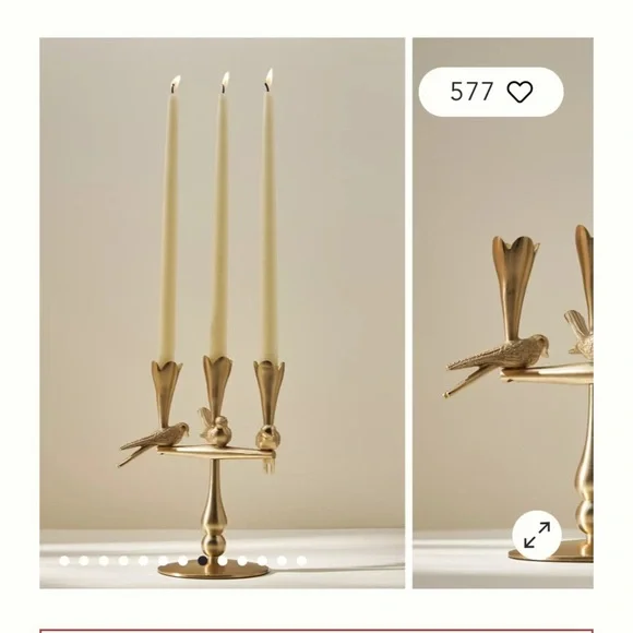 Anthropologie Marizia Sparrow Candle Holder - Picture 4 of 6